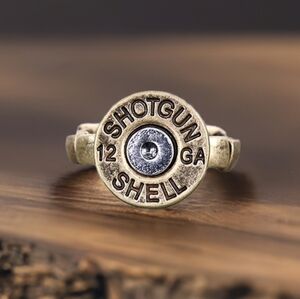 NWT Bronze Shotgun Shell Ring